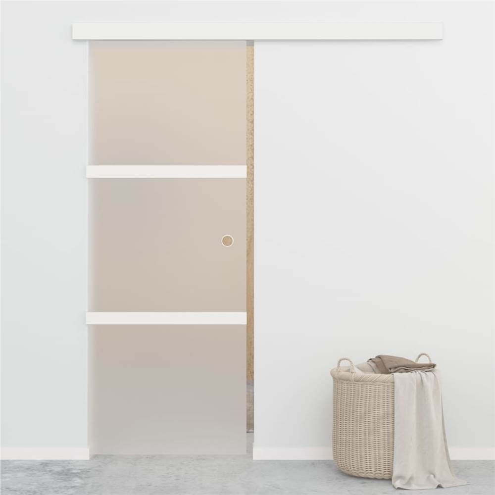 Sliding Door with Soft Stops ESG Glass and Aluminium 76x205 cm Sliding Door With Soft Stops ESG Glass And Aluminium 76x205 Cm -Room Sliding Door with Soft Stops ESG Glass and Aluminium 76x205 cm 450095 0