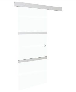 Sliding Door With Soft Stops ESG Glass And Aluminium 76x205 Cm 4 Sliding Door With Soft Stops ESG Glass And Aluminium 76x205 Cm -Room Sliding Door with Soft Stops ESG Glass and Aluminium 76x205 cm 450095 2