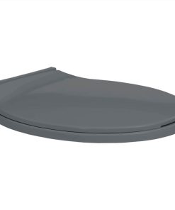 Soft-Close Toilet Seat Grey Oval