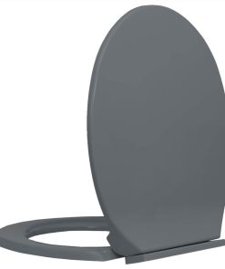 Soft-Close Toilet Seat Grey Oval 4 Soft-Close Toilet Seat Grey Oval -Room Soft Close Toilet Seat Grey Oval 445195 2