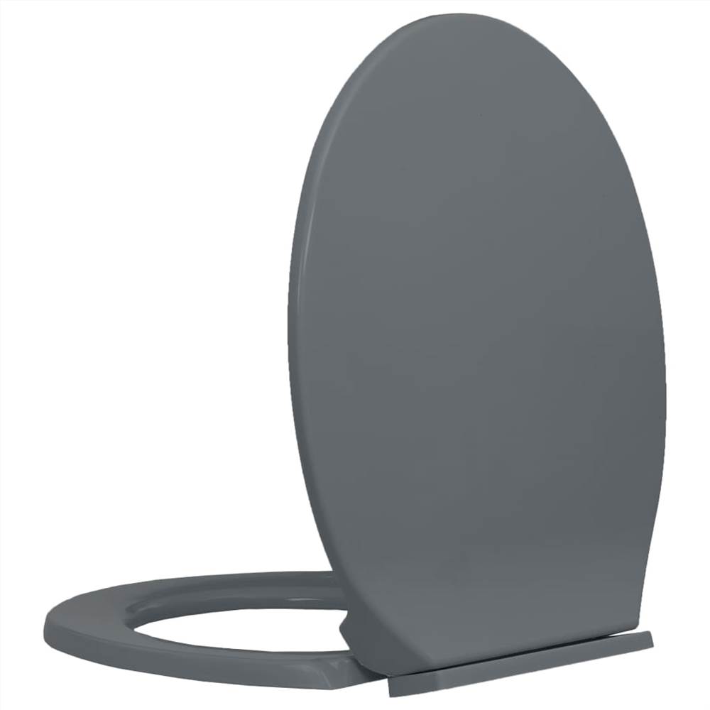 Soft-Close Toilet Seat Grey Oval Soft-Close Toilet Seat Grey Oval -Room Soft Close Toilet Seat Grey Oval 445195 2