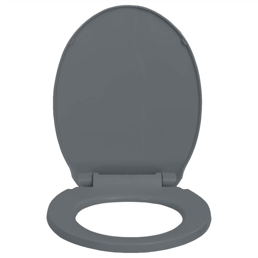 Soft-Close Toilet Seat Grey Oval Soft-Close Toilet Seat Grey Oval -Room Soft Close Toilet Seat Grey Oval 445195 4