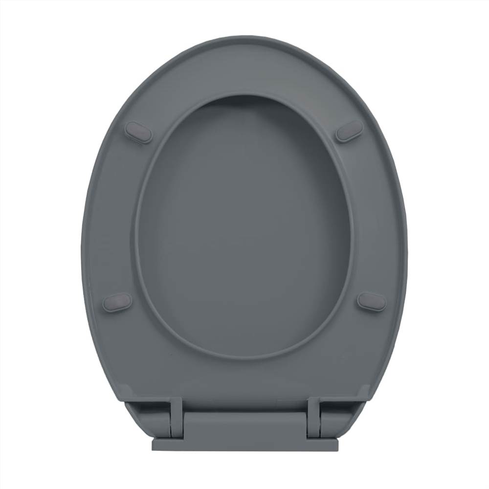 Soft-Close Toilet Seat Grey Oval Soft-Close Toilet Seat Grey Oval -Room Soft Close Toilet Seat Grey Oval 445195 5