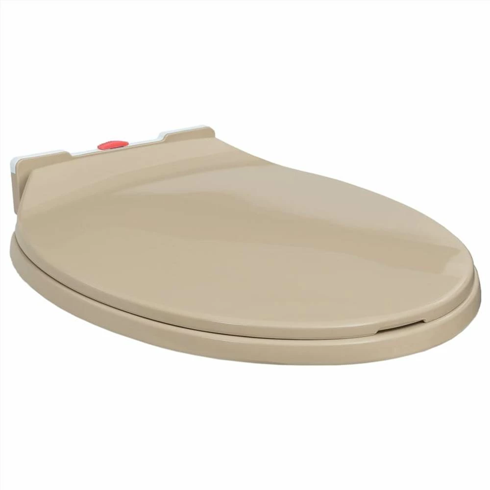 Soft-Close Toilet Seat Quick Release Beige Oval