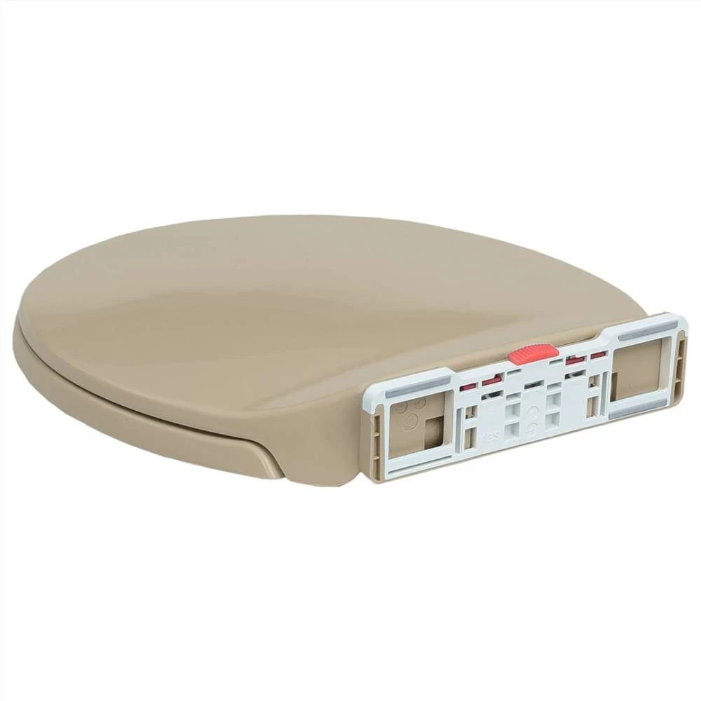 Soft-Close Toilet Seat Quick Release Beige Oval - Image 6