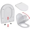 Soft-close Toilet Seat With Quick-release Design White Square 1 Soft-close Toilet Seat With Quick-release Design White Square -Room Soft close Toilet Seat with Quick release Design White Square 453444 0