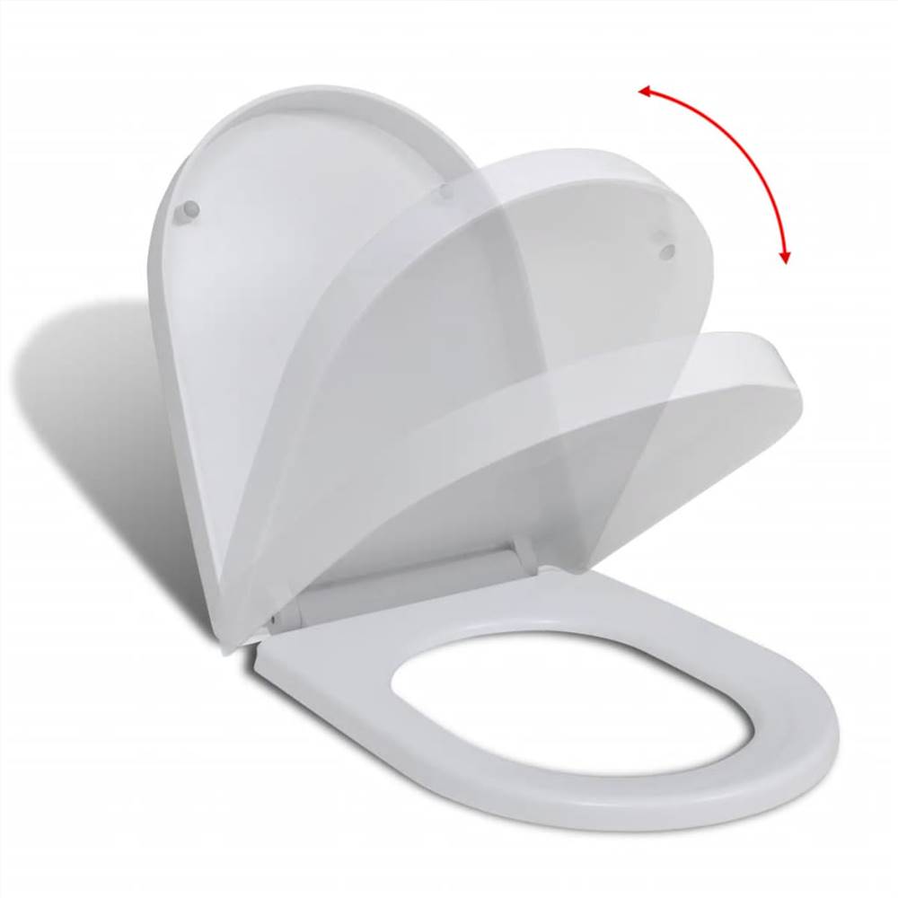 Soft-close Toilet Seat with Quick-release Design White Square Soft-close Toilet Seat With Quick-release Design White Square -Room Soft close Toilet Seat with Quick release Design White Square 453444 1