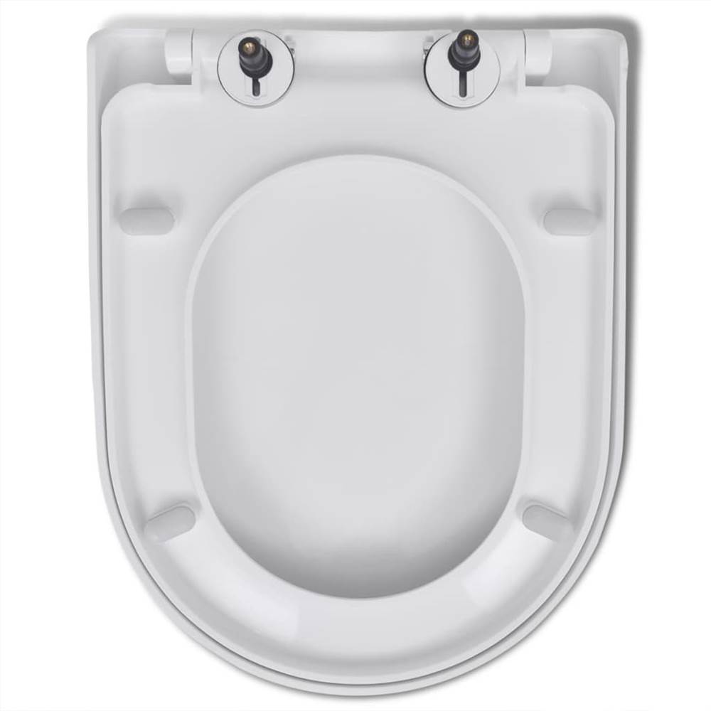 Soft-close Toilet Seat with Quick-release Design White Square Soft-close Toilet Seat With Quick-release Design White Square -Room Soft close Toilet Seat with Quick release Design White Square 453444 5