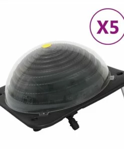 Solar Pool Heaters 5 Pcs 75x75x36 Cm HDPE Aluminium