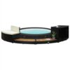 Spa Surround Black Poly Rattan And Solid Acacia Wood -Room Spa Surround Black Poly Rattan and Solid Acacia Wood 500705 0