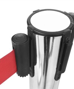 Stanchion With Belt Airport Barrier Stainless Steel Silver -Room Stanchion with Belt Airport Barrier Stainless Steel Silver 441627 2