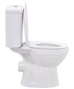 Standing Toilet With Cistern And Soft Close Seat Ceramic White -Room Standing Toilet with Cistern and Soft Close Seat Ceramic White 450820 4