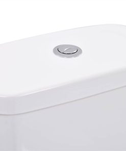 Standing Toilet With Cistern And Soft Close Seat Ceramic White -Room Standing Toilet with Cistern and Soft Close Seat Ceramic White 450820 5