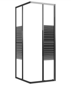 Stripe Shower Cabin ESG 80x70x180 Cm Black -Room Stripe Shower Cabin ESG 80x70x180 cm Black 514229 5