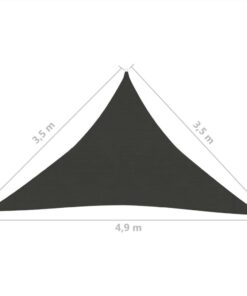 Sunshade Sail 160 G/m² Anthracite 3.5x3.5x4.9 M HDPE -Room Sunshade Sail 160 g m Anthracite 3 5x3 5x4 9 m HDPE 438142 5