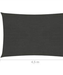 Sunshade Sail 160 G/m² Anthracite 3.5x4.5 M HDPE -Room Sunshade Sail 160 g m Anthracite 3 5x4 5 m HDPE 460201 5