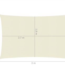 Sunshade Sail 160 G/m² Cream 2x3 M HDPE -Room Sunshade Sail 160 g m Cream 2x3 m HDPE 485738 5