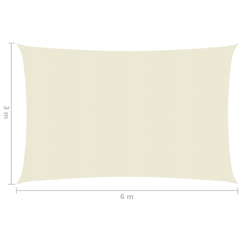 Sunshade Sail 160 g/m² Cream 3x6 m HDPE Sunshade Sail 160 G/m² Cream 3x6 M HDPE -Room Sunshade Sail 160 g m Cream 3x6 m HDPE 433212 5