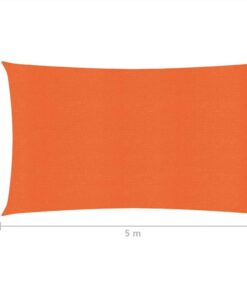 Sunshade Sail 160 G/m² Orange 2.5x5 M HDPE -Room Sunshade Sail 160 g m Orange 2 5x5 m HDPE 466168 5