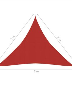 Sunshade Sail 160 G/m² Red 5x5x5 M HDPE -Room Sunshade Sail 160 g m Red 5x5x5 m HDPE 439916 5
