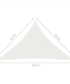 Sunshade Sail 160 G/m² White 3.5x3.5x4.9 M HDPE -Room Sunshade Sail 160 g m White 3 5x3 5x4 9 m HDPE 438124 5