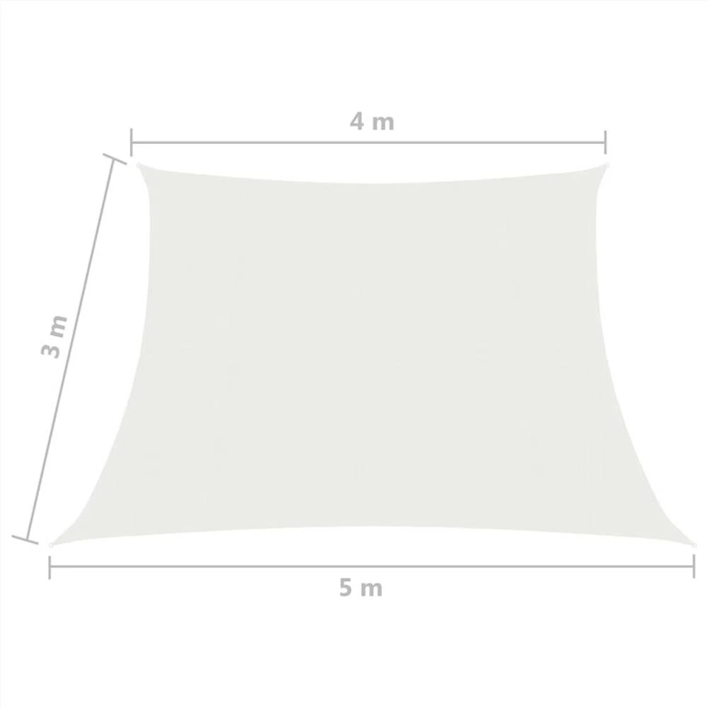 Sunshade Sail 160 G/m² White 4/5x3 M HDPE - Image 6