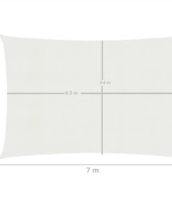 Sunshade Sail 160 G/m² White 4x7 M HDPE -Room Sunshade Sail 160 g m White 4x7 m HDPE 501339 5