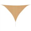 Sunshade Sail HDPE Triangular 5x5x5 M Beige -Room Sunshade Sail HDPE Triangular 5x5x5 m Beige 446920 0