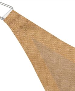 Sunshade Sail HDPE Triangular 5x5x5 M Beige -Room Sunshade Sail HDPE Triangular 5x5x5 m Beige 446920 2