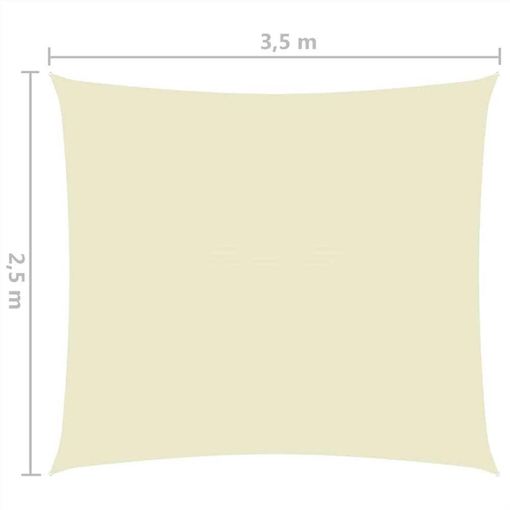 Sunshade Sail Oxford Fabric Rectangular 2.5x3.5 m Cream Sunshade Sail Oxford Fabric Rectangular 2.5x3.5 M Cream -Room Sunshade Sail Oxford Fabric Rectangular 2 5x3 5 m Cream 465882 5