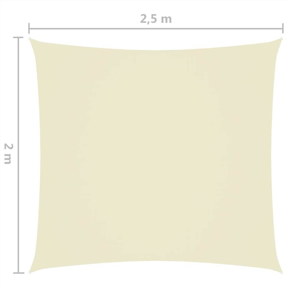 Sunshade Sail Oxford Fabric Rectangular 2x2.5 m Cream Sunshade Sail Oxford Fabric Rectangular 2x2.5 M Cream -Room Sunshade Sail Oxford Fabric Rectangular 2x2 5 m Cream 466740 5