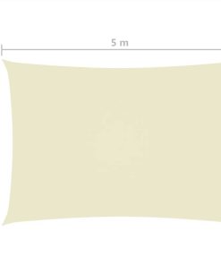 Sunshade Sail Oxford Fabric Rectangular 3x5 M Cream 7 Sunshade Sail Oxford Fabric Rectangular 3x5 M Cream -Room Sunshade Sail Oxford Fabric Rectangular 3x5 m Cream 467250 5