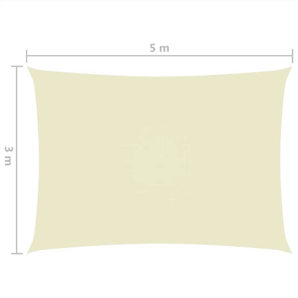 Sunshade Sail Oxford Fabric Rectangular 3x5 M Cream - Image 6