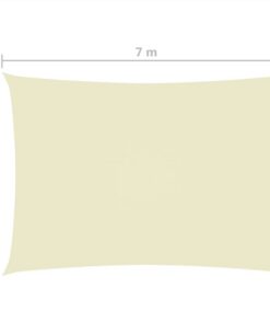 Sunshade Sail Oxford Fabric Rectangular 5x7 M Cream 7 Sunshade Sail Oxford Fabric Rectangular 5x7 M Cream -Room Sunshade Sail Oxford Fabric Rectangular 5x7 m Cream 468141 5