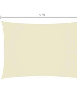 Sunshade Sail Oxford Fabric Rectangular 6x8 M Cream 7 Sunshade Sail Oxford Fabric Rectangular 6x8 M Cream -Room Sunshade Sail Oxford Fabric Rectangular 6x8 m Cream 464663 5