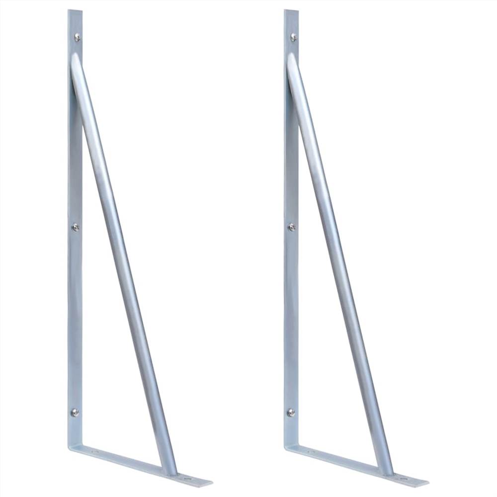Support Brackets for Fence Post 2 pcs Galvanised Steel Support Brackets For Fence Post 2 Pcs Galvanised Steel -Room Support Brackets for Fence Post 2 pcs Galvanised Steel 465433 0