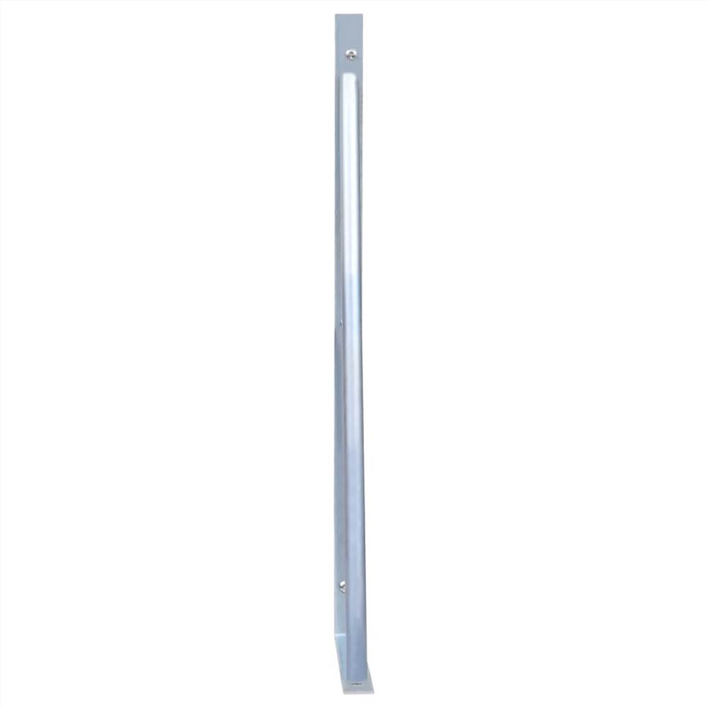Support Brackets for Fence Post 2 pcs Galvanised Steel Support Brackets For Fence Post 2 Pcs Galvanised Steel -Room Support Brackets for Fence Post 2 pcs Galvanised Steel 465433 3