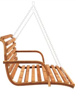 Swing Bench Solid Spruce Wood With Teak Finish 91x130x58 Cm -Room Swing Bench Solid Spruce Wood with Teak Finish 91x130x58 cm 472367 3