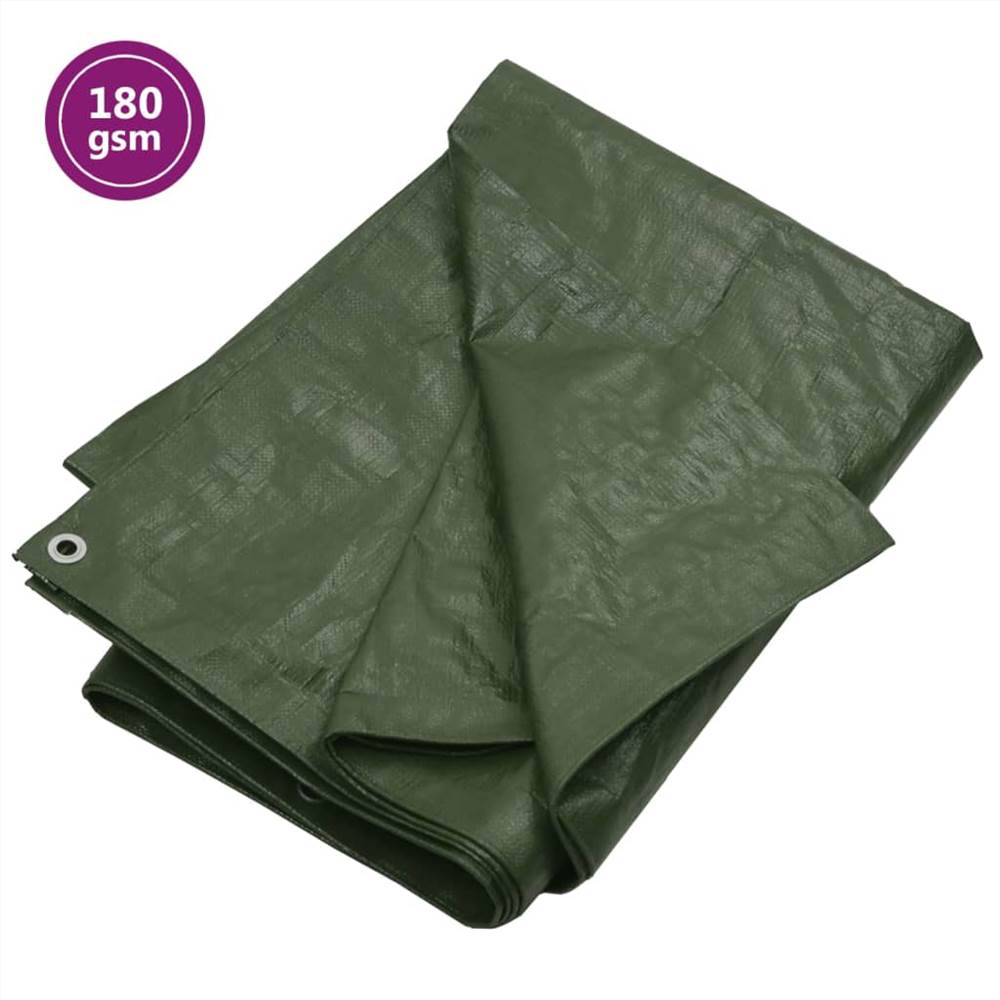 Tarpaulin 180 g/m² 3x6 m Green HDPE Tarpaulin 180 G/m² 3x6 M Green HDPE -Room Tarpaulin 180 g m 3x6 m Green HDPE 517632 0
