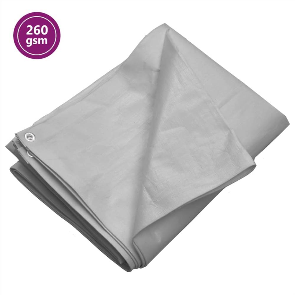 Tarpaulin 260 g/m² 3x6 m Grey HDPE Tarpaulin 260 G/m² 3x6 M Grey HDPE -Room Tarpaulin 260 g m 3x6 m Grey HDPE 517612 0