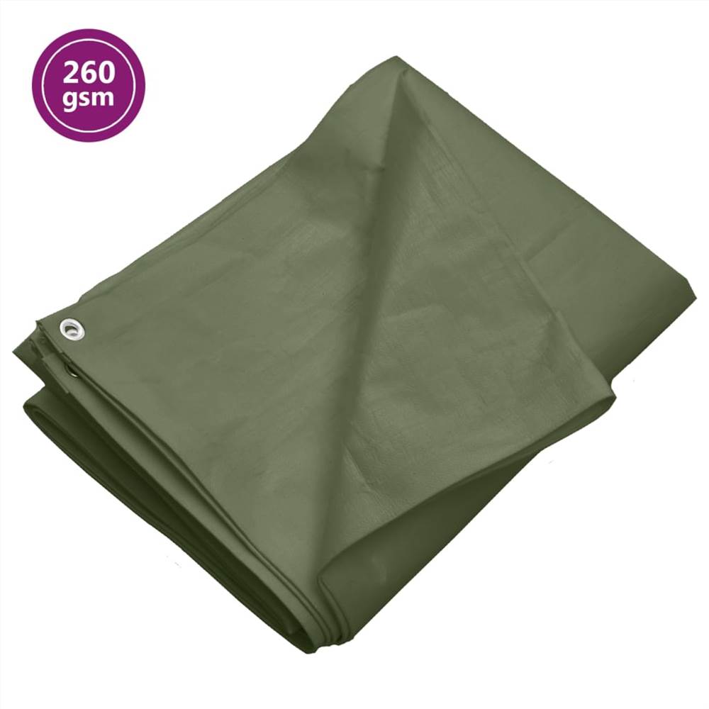 Tarpaulin 260 g/m² 6x10 m Green HDPE Tarpaulin 260 G/m² 6x10 M Green HDPE -Room Tarpaulin 260 g m 6x10 m Green HDPE 517590 0