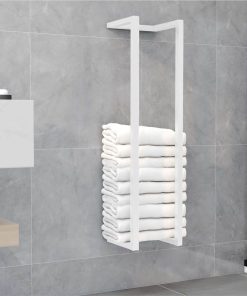 Towel Rack White 25x20x95 Cm Steel