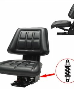 Tractor Seat With Suspension Black