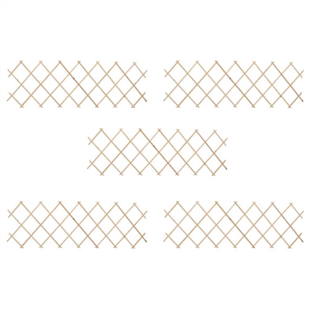 Trellis Fences 5 pcs Firwood 180x60 cm Trellis Fences 5 Pcs Firwood 180x60 Cm -Room Trellis Fences 5 pcs Firwood 180x60 cm 457081 0