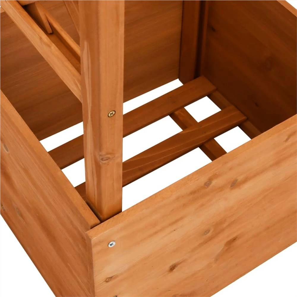 Trellis Planter With Arch 49x39x130 Cm Firwood - Image 4