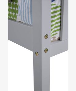 Twin Size Pull-out Combination Pine Bed Frame With Headboard And Footboard - Grey -Room Twin Bed with Trundle Grey 456461 5