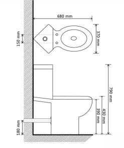 WC Ceramic Toilet Bathroom Corner Toilet Black -Room WC Ceramic Toilet Bathroom Corner Toilet Black 449882 5