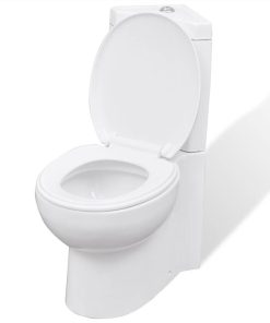WC Ceramic Toilet Bathroom Corner Toilet White