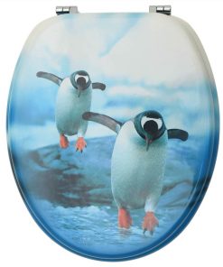 WC Toilet Seat With Lid MDF Penguin Design -Room WC Toilet Seat with Lid MDF Penguin Design 468714 4