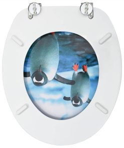 WC Toilet Seat With Lid MDF Penguin Design -Room WC Toilet Seat with Lid MDF Penguin Design 468714 5